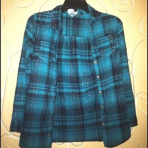 Green & Black plaid shirt